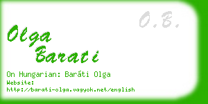 olga barati business card