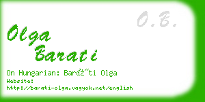 olga barati business card